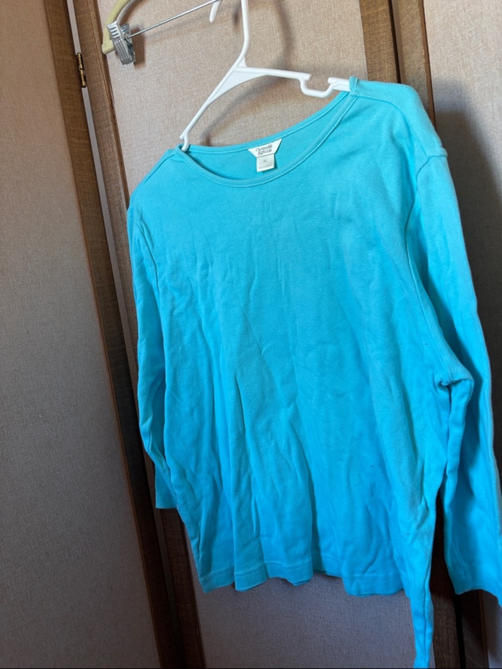 Christopher and Banks Turquoise Crewneck Long Sleeve Top XL